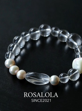 ROSALOLA 月落白川·新中式老钱风珍珠水晶手串·LOLA系列 050302