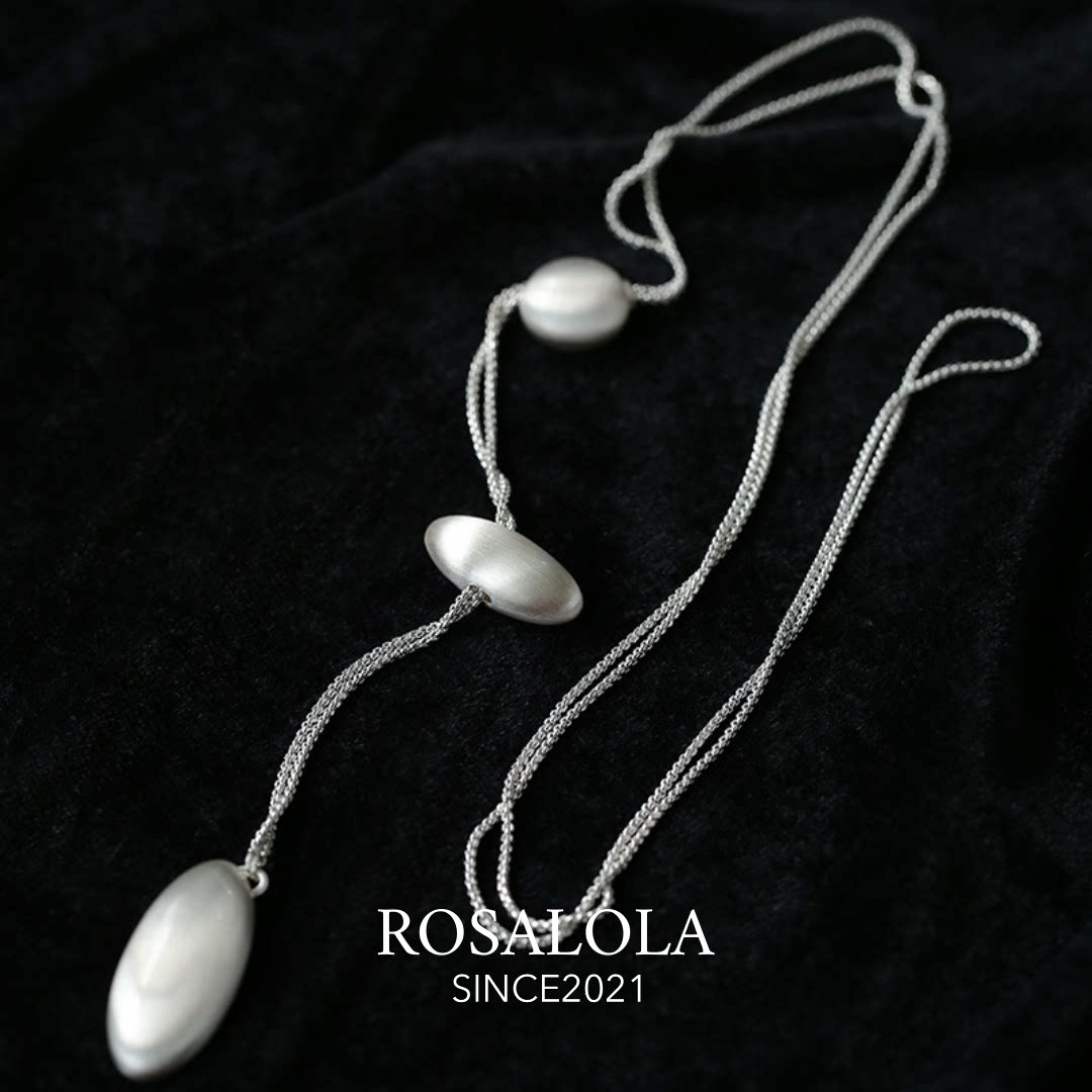 ROSALOLA 序光·极简风拉丝工艺多种戴法项链·LOLA系列 020202