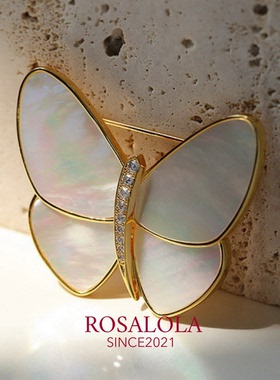 ROSALOLA 梵家白贝蝴蝶·大牌同款百搭白贝胸针·LOLA系列 011802