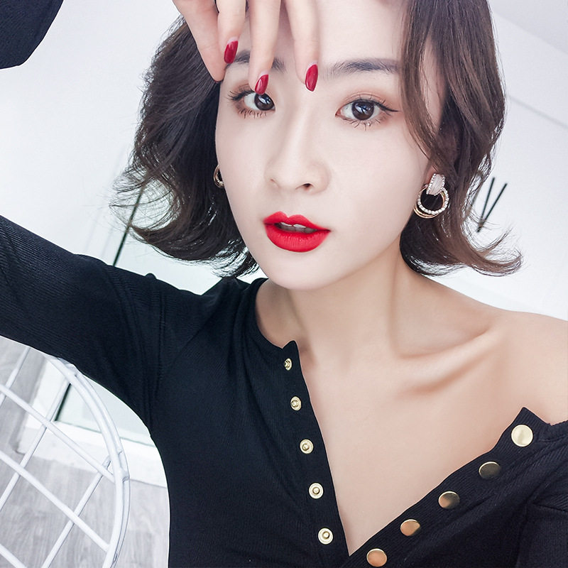 包邮新款圈圈耳环韩国东大门气质耳坠创意百搭高级感耳饰女潮