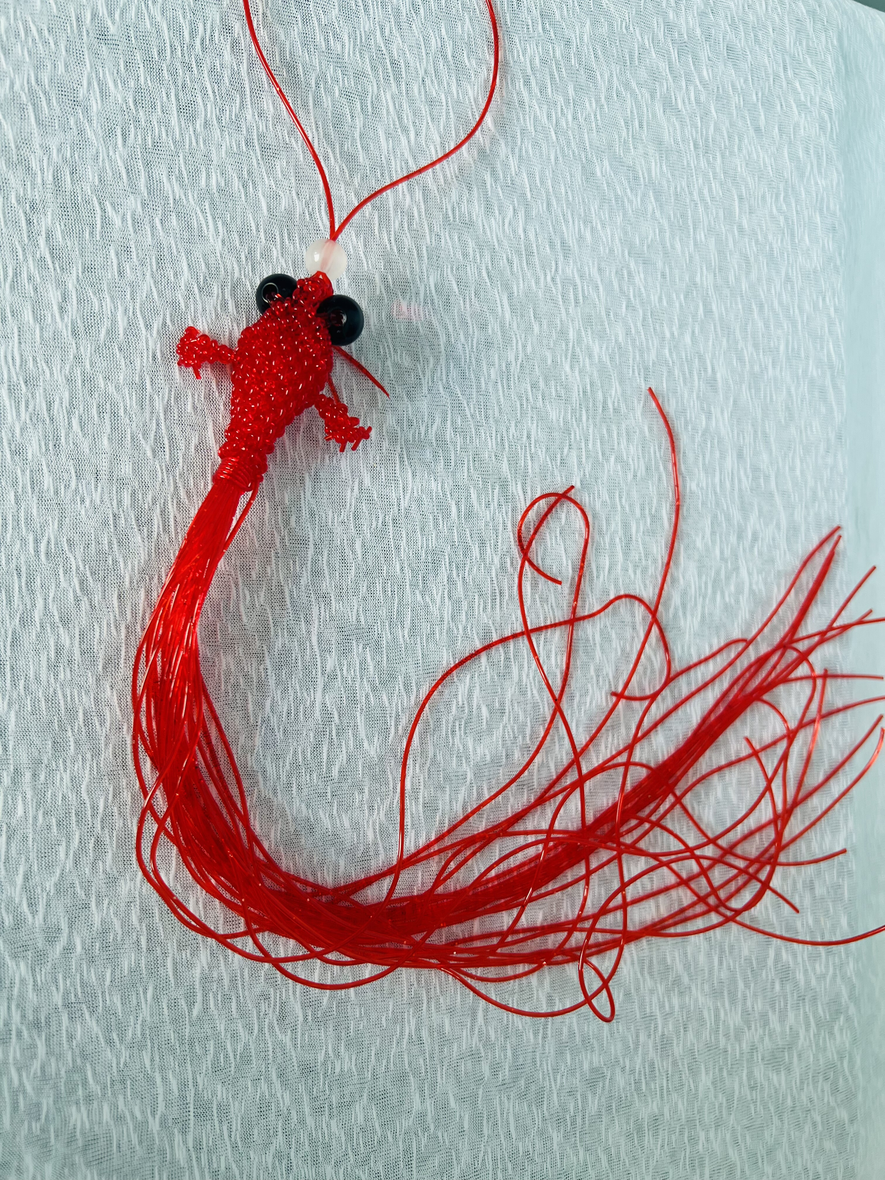 2026新品玻璃丝编织红金鱼手工艺品 喜庆流苏款车载桌面装饰摆件,纺织面料/辅料/配套,流苏/穗,淘宝优惠券,粉丝福利购,淘宝优惠卷