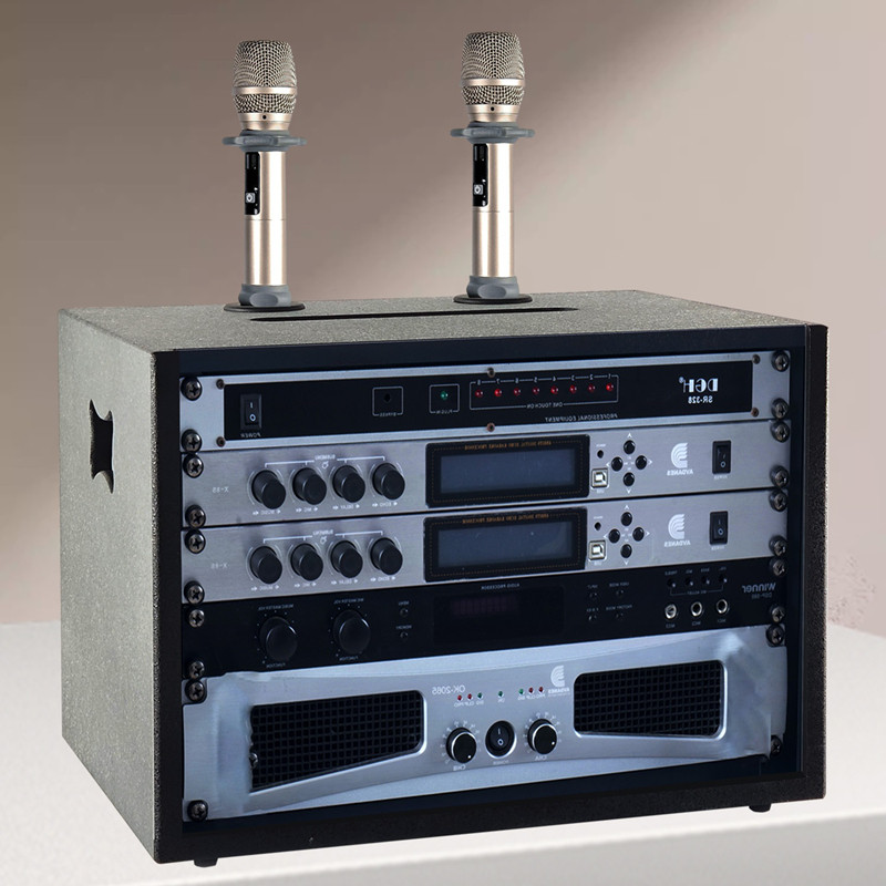 丹莱梅克KTV舞台设备航空机箱影音器材功放机柜木质移动机架子