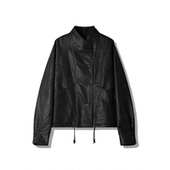 金金宠粉 复古女神 春秋宽松型极简风拼接秋季 长款 皮衣25393