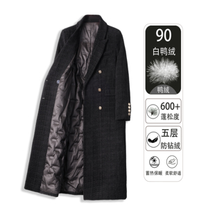 【77studio】25575新款冬季羊毛羽绒服西装外套高端气质显瘦外套