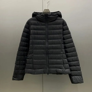 Y2410 高级感休闲显瘦显腰线双拉链95白鹅绒排骨连帽羽绒服女