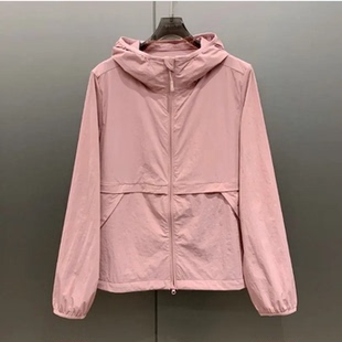 户外轻三防拼接春夏薄款 W6954 连帽外套女
