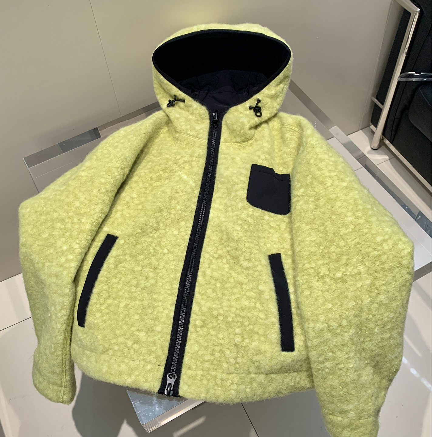 冬季加厚保暖小众减龄连帽绿绿棉服外套女 WT6707