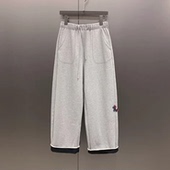 休闲卷边裤 女K5344 脚小马贴标抽绳卫裤