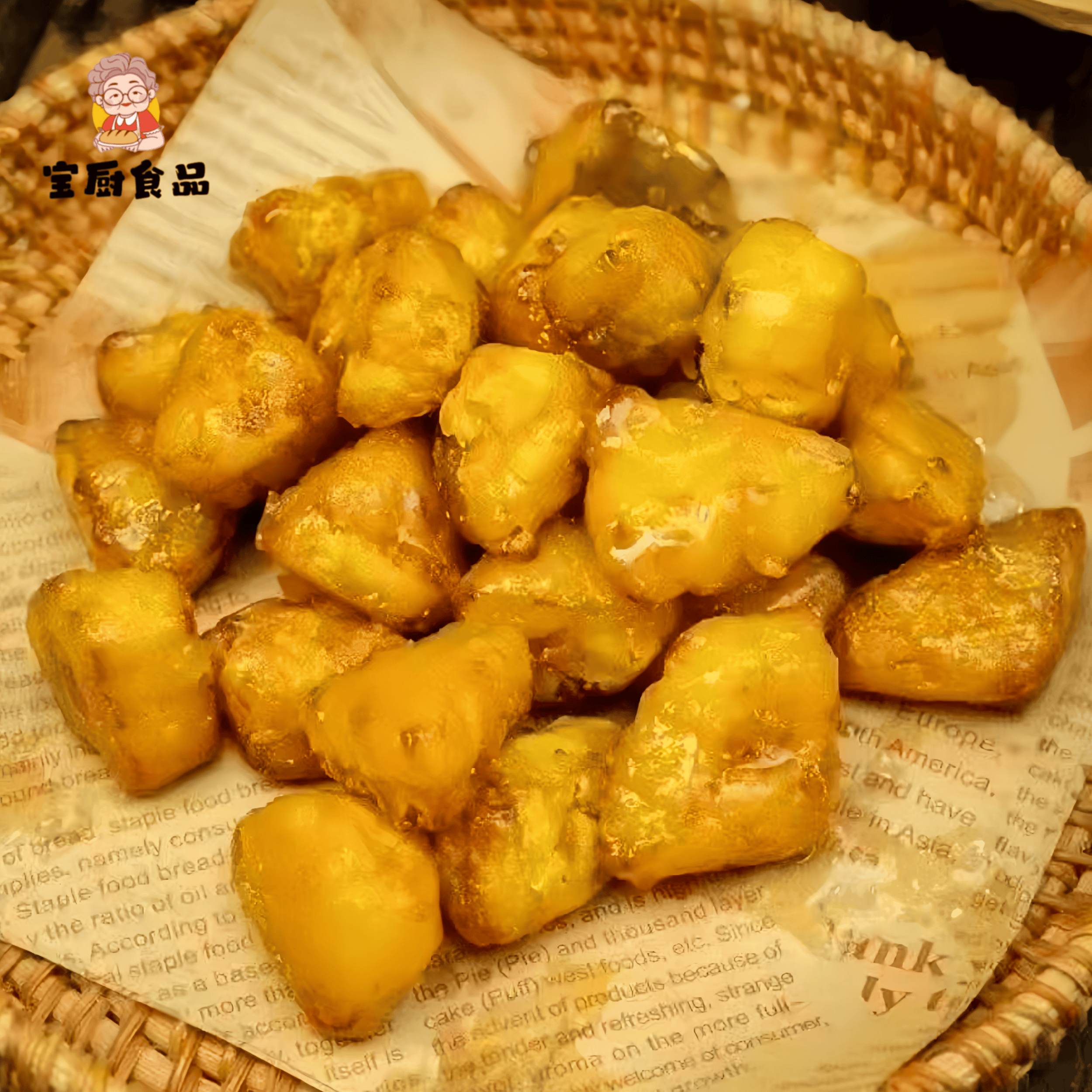 蛋黄焗菩提南瓜半成品800g咸蛋黄板栗南瓜块裹粉油炸脆皮小吃商用