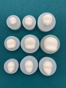 翻糖硅胶脸模超轻粘土人偶软陶黏土正比Q版脸部手办人脸模具