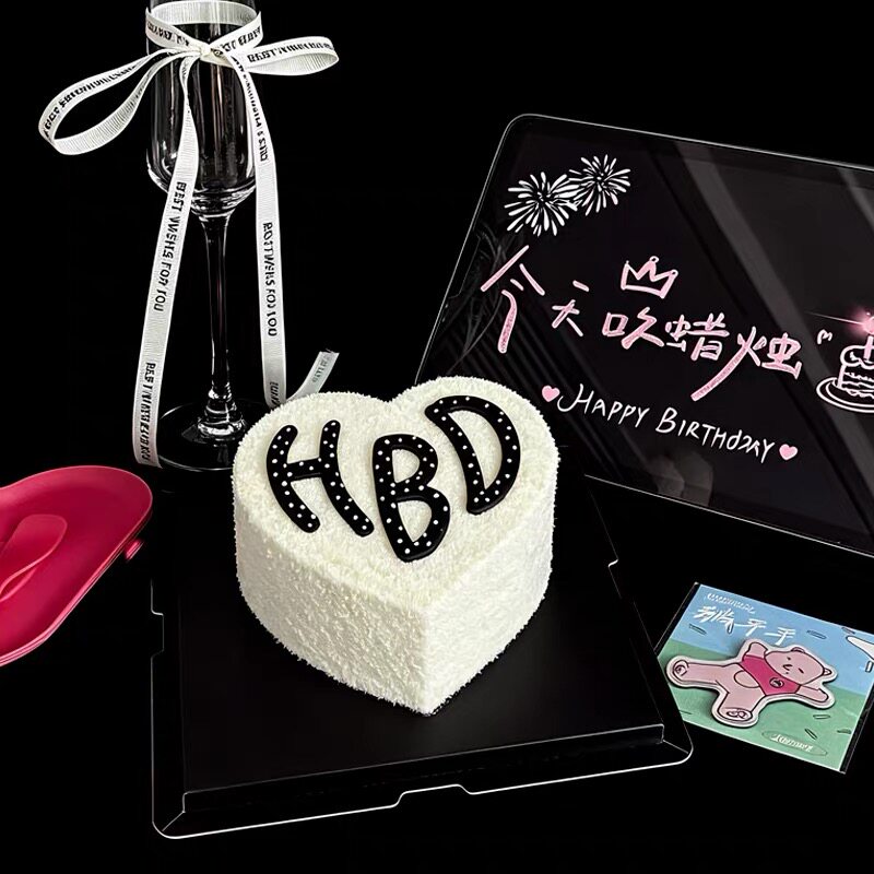 卡通爱心翻糖切模心形HBD字母生日快乐字母蛋糕装饰模具甜品摆件