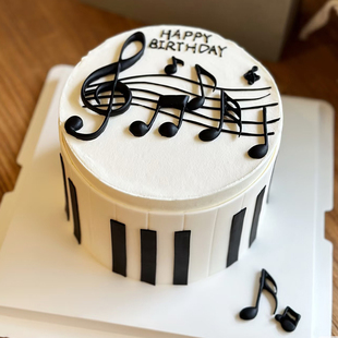 音符乐器翻糖硅胶模具甜品台音乐主题蛋糕装饰diy烘焙巧克力创意