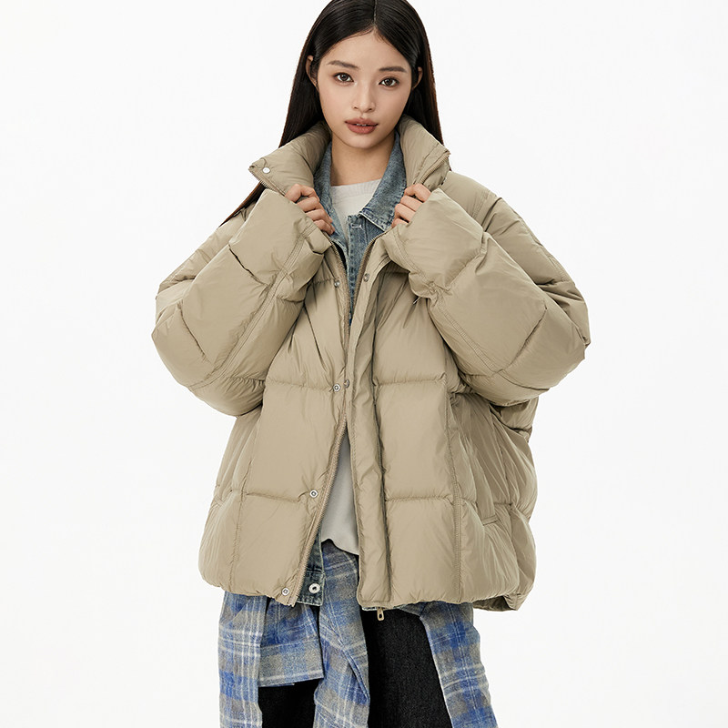 羽绒服女短款加厚胖mm大码冬季防寒宽松90白鸭绒学生羽绒保暖外套