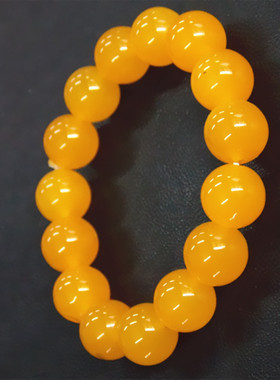 黄玉髓杂石手串大颗粒佛珠