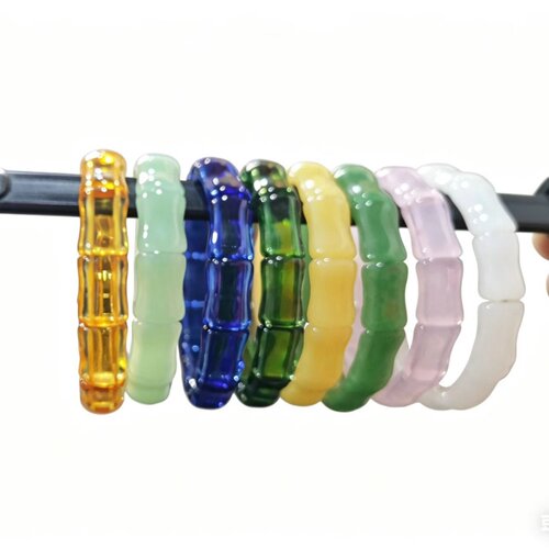 仿玉石仿水晶竹节手链平价