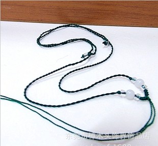 绿色绳玉珠项链配件 玉线 本命年吊坠用项链挂绳 跑马线项链绳
