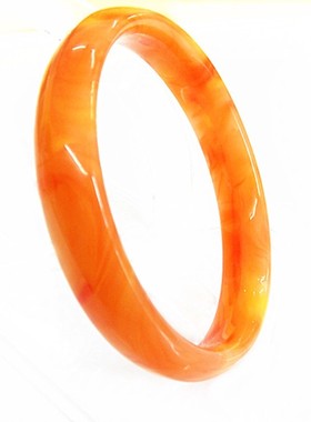 玻璃云南黄龙玉飘花扁条手镯