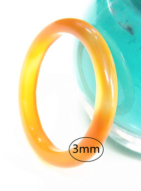 冰透红玉髓两用饰品戒指厂家细款