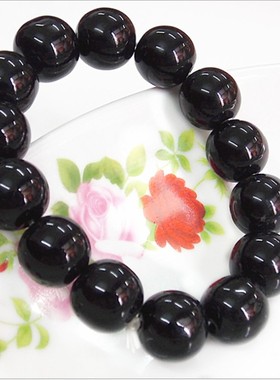 玻璃黑曜石水晶饰品地摊货源佛珠