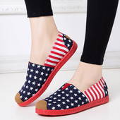 老北京布鞋 一脚蹬帆布鞋 女学生韩版 春季 懒人鞋 单鞋 透气平底休闲鞋