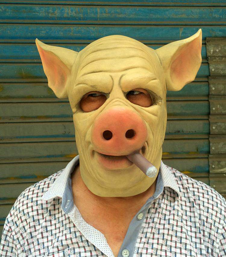 h1z1大逃杀皮肤血猪头面具雪茄弗兰肯斯温面具抽烟猪八戒面具头套