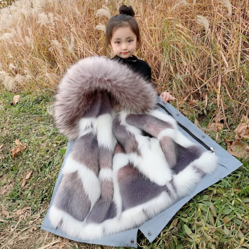 女童派克服秋冬2024保暖新款儿童棉服外套女加厚皮草仿狐狸毛可拆,童装/婴儿装/亲子装,皮草/仿皮草,淘宝优惠券,粉丝福利购,淘宝优惠卷