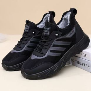 冬季老北京布鞋男厚度棉鞋加绒保暖运动休闲男鞋防滑中老年健步鞋