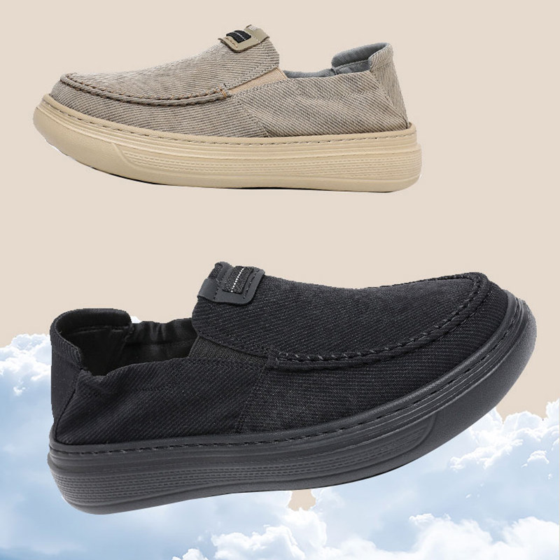 男鞋2026新款透气舒适休闲布鞋超轻软底工作开车一脚蹬潮流帆布鞋,流行男鞋,布鞋,淘宝优惠券,粉丝福利购,淘宝优惠卷