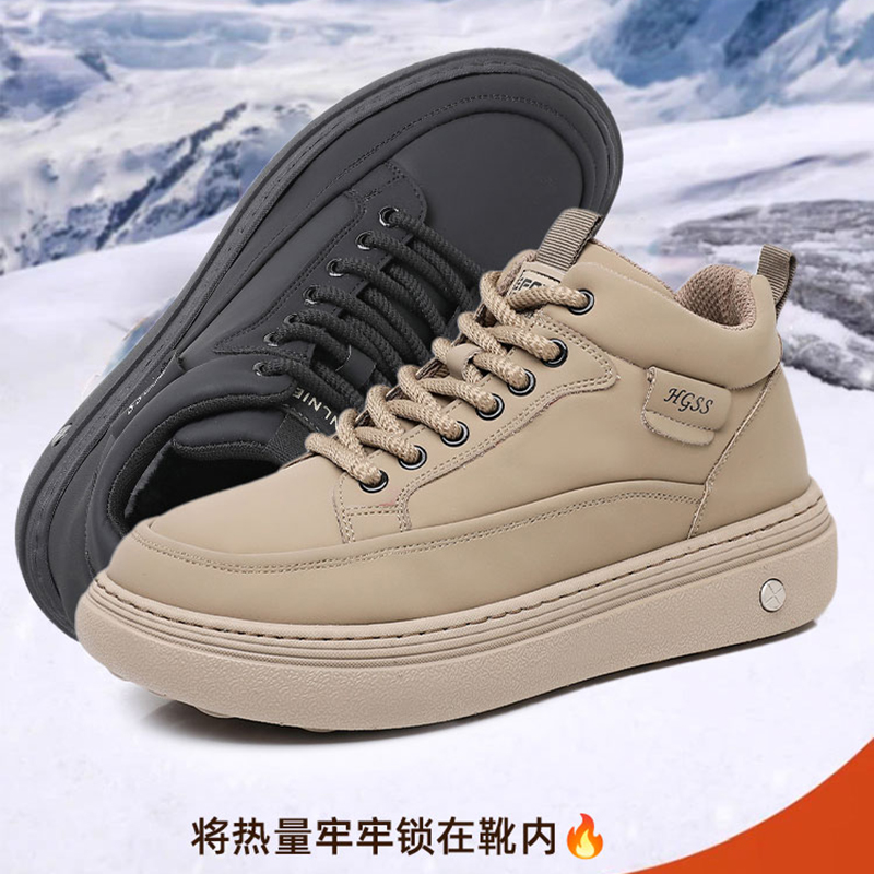 冬季老北京布鞋男棉鞋时尚马丁靴加绒加厚时尚男鞋防滑防皮雪地靴