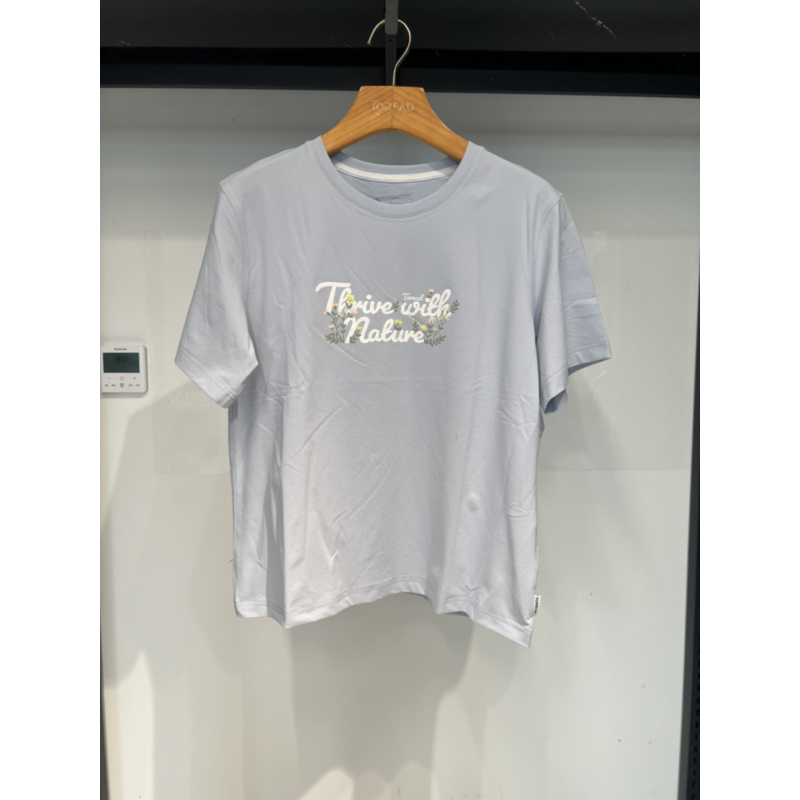 探路者速干T恤女 24春夏款户外休闲透气弹力印花短袖TAJJBM82718