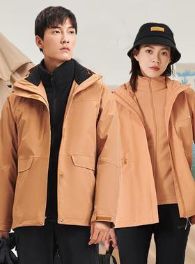 探路者冲锋衣男女22秋冬防风保暖可拆卸登山服TAWWAK91509/92502
