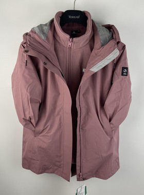 探路者冲锋衣2021秋冬新款户外休闲保暖套绒外套TAWJ92703