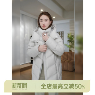麦穗鹅 AOMI 90鹅绒一手长连帽显瘦保暖羽绒服 HELA 邱莹莹