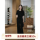 AOMI 高质醋酸套装 简约圆领上衣松紧腰休闲裤 邱莹莹HELA 套装