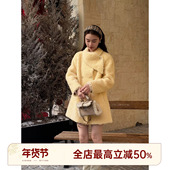 邱莹莹 绵羊毛100%小香风高级感立领皮草 柠檬奶糕 HELA AOMI