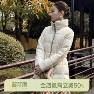 白鹅绒 邱莹莹 bc羊毛鹅 AOMI 绵羊毛52.1%保暖羽绒服 HELA
