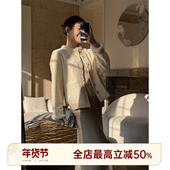 真丝·丝绒玫瑰 邱莹莹HELA AOMI 桑蚕丝100%水貂贝壳扣外套