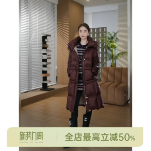 原单鹅 AOMI 90白鹅绒拉链大口袋连帽羽绒服 HELA 邱莹莹