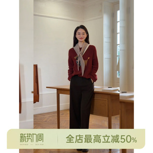 HELA 针织衫 AOMI 绵羊毛兔毛小狗提花落肩袖 腊肠狗 邱莹莹