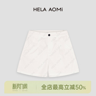 休闲百搭光板一粒扣牛仔短裤 夏季 AOMI 邱莹莹HELA