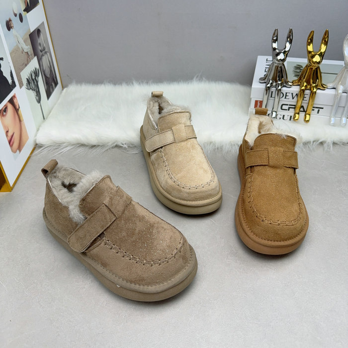 羊皮毛一体一脚蹬懒人乐福鞋女2025冬季防滑保暖加厚纯羊毛雪地靴