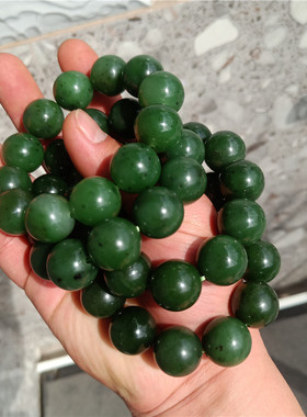 和田玉男单天然16mm18mm佛珠手饰