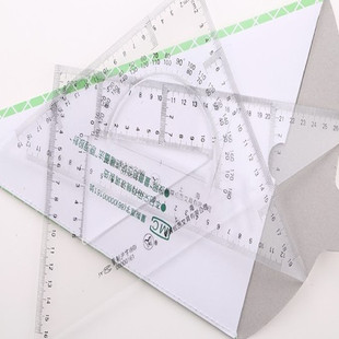 蝴蝶三角板套装 修高精度 大号加厚绘图尺建筑教学3035cm60度木工装