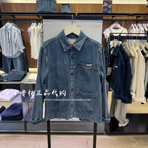 CKJeans复古多口袋牛仔衬衫