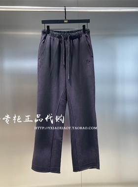 INXX专柜正品 2023秋款男女简约刺绣宽松直筒针织长裤 XXD3235055