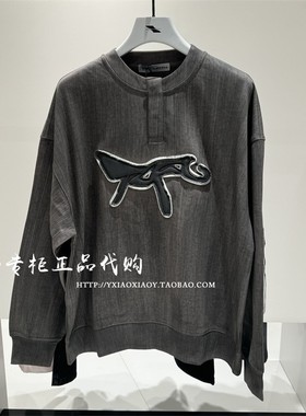 INXX专柜正品 2024秋款TOFOURTH男女贴布V领圆领卫衣 TFE3100040