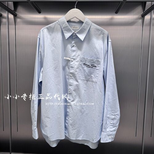 CKJeans牛津纺刺绣长袖衬衫