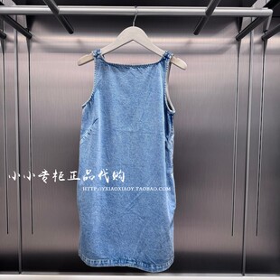 CK Jeans专柜 2026春夏新款女士露背牛仔背带连衣裙 47G730G