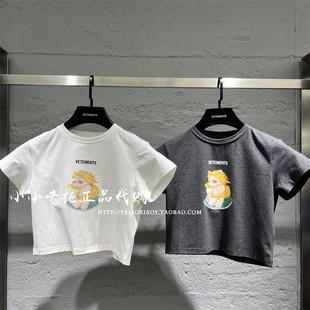 T恤 VETEMENTS维特萌专柜正品 印花短袖 女士短款 34352002 2024夏款