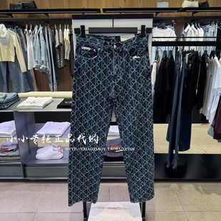 CK Jeans专柜正品 2025秋季新款男士复古满印直筒牛仔裤 4RD766G